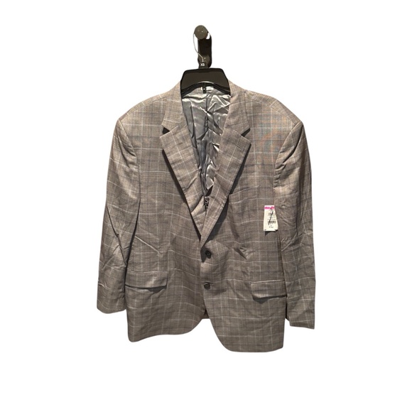 Peter Millar Other - Peter Millar Men's Wool Suit Jacket Blazer Gray Blue Plaid Size 50R